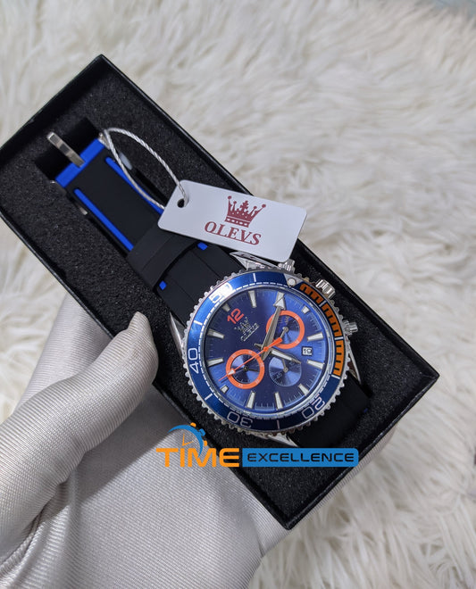 OLEVS 9916 Silicone Men Quartz Fashion Sports Watch