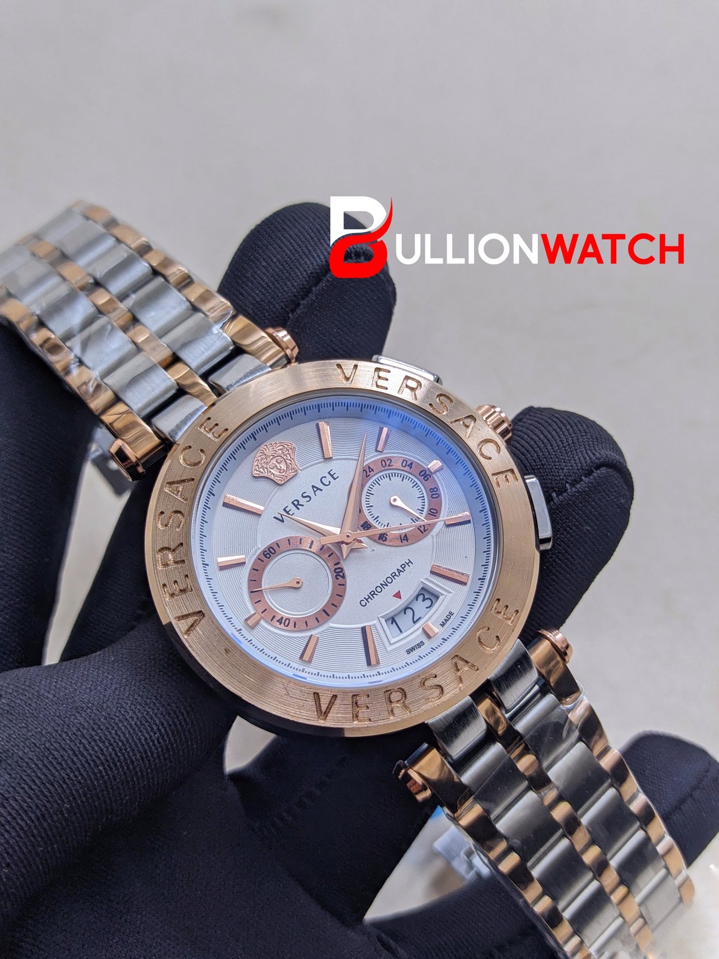 New Aion Verseca chronograph Rose Gold White Dail Wrist AA Watch For Men's