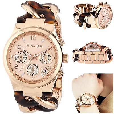 Michael Kors Runway Rose Gold Dial Two Tone Steel Strap Watch For Women - MK4269