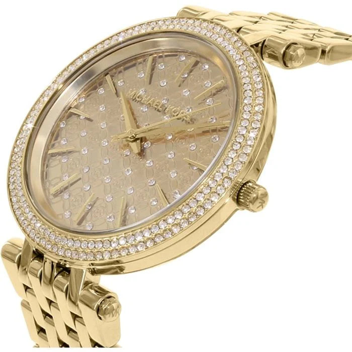 Michael Kors Darci Gold Dial Gold Steel Strap Watch For Women - MK3398