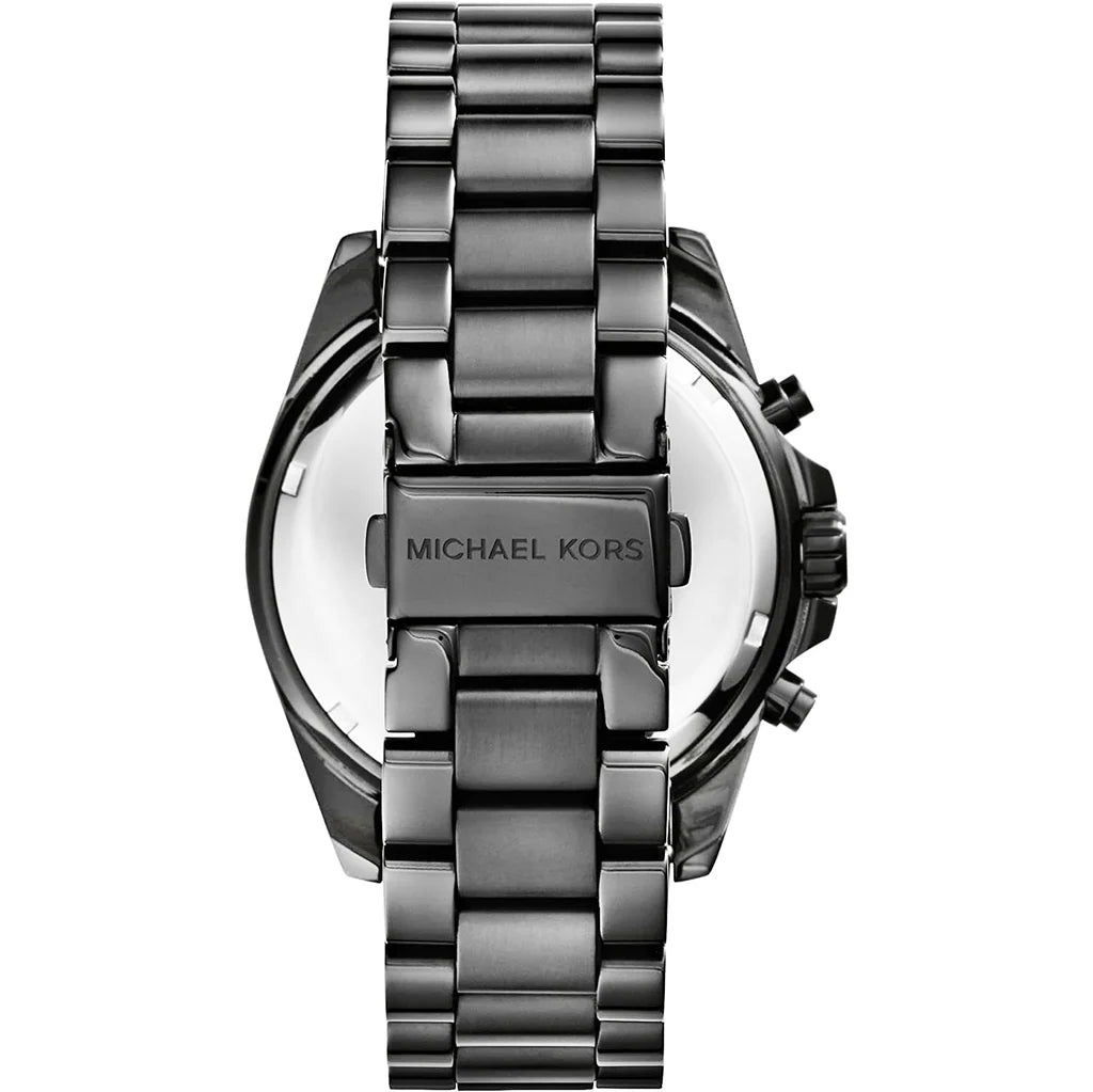 Michael Kors Bradshaw Black Dial Black Steel Strap Watch For Men - MK5550