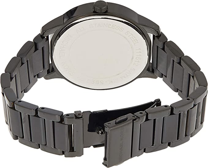 Michael Kors Kinley Silver Dial Black Steel Strap Watch For Women - MK5999