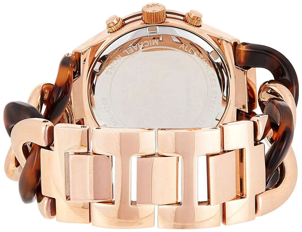 Michael Kors Runway Rose Gold Dial Two Tone Steel Strap Watch For Women - MK4269