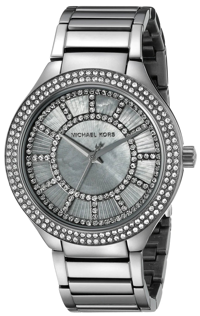 Michael Kors Kerry Gunmetal Dial Steel Strap Watch For Women - MK3410