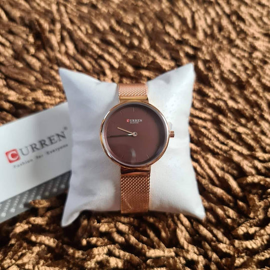 CURREN Quartz Stainless Steel Strap Women Wristwatch