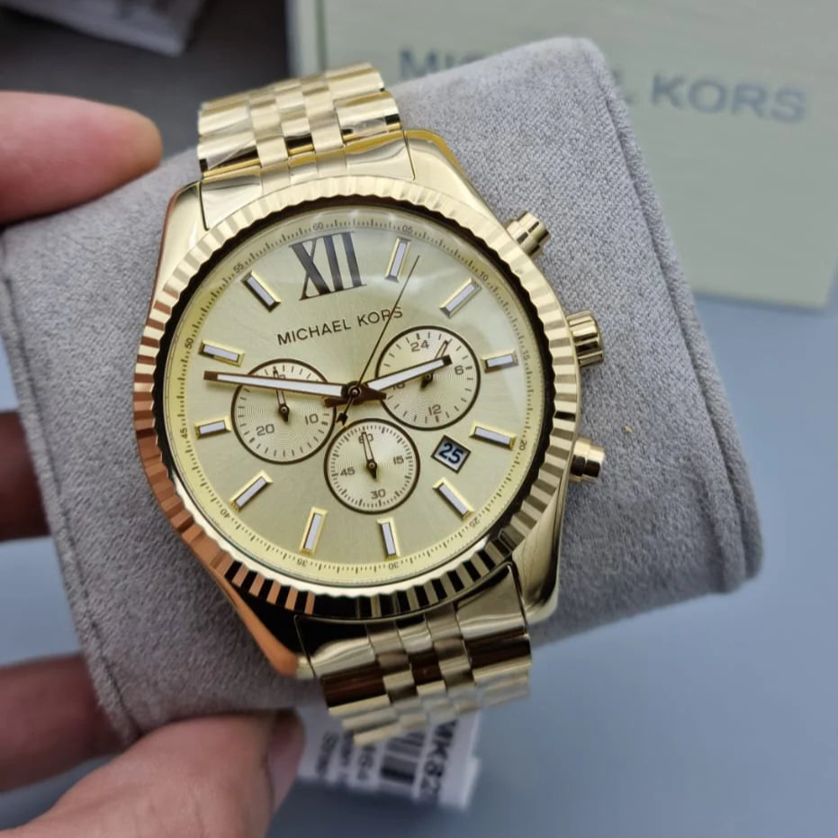 Michael Kors Lexington Champagne Dial Men's Watch | MK8281