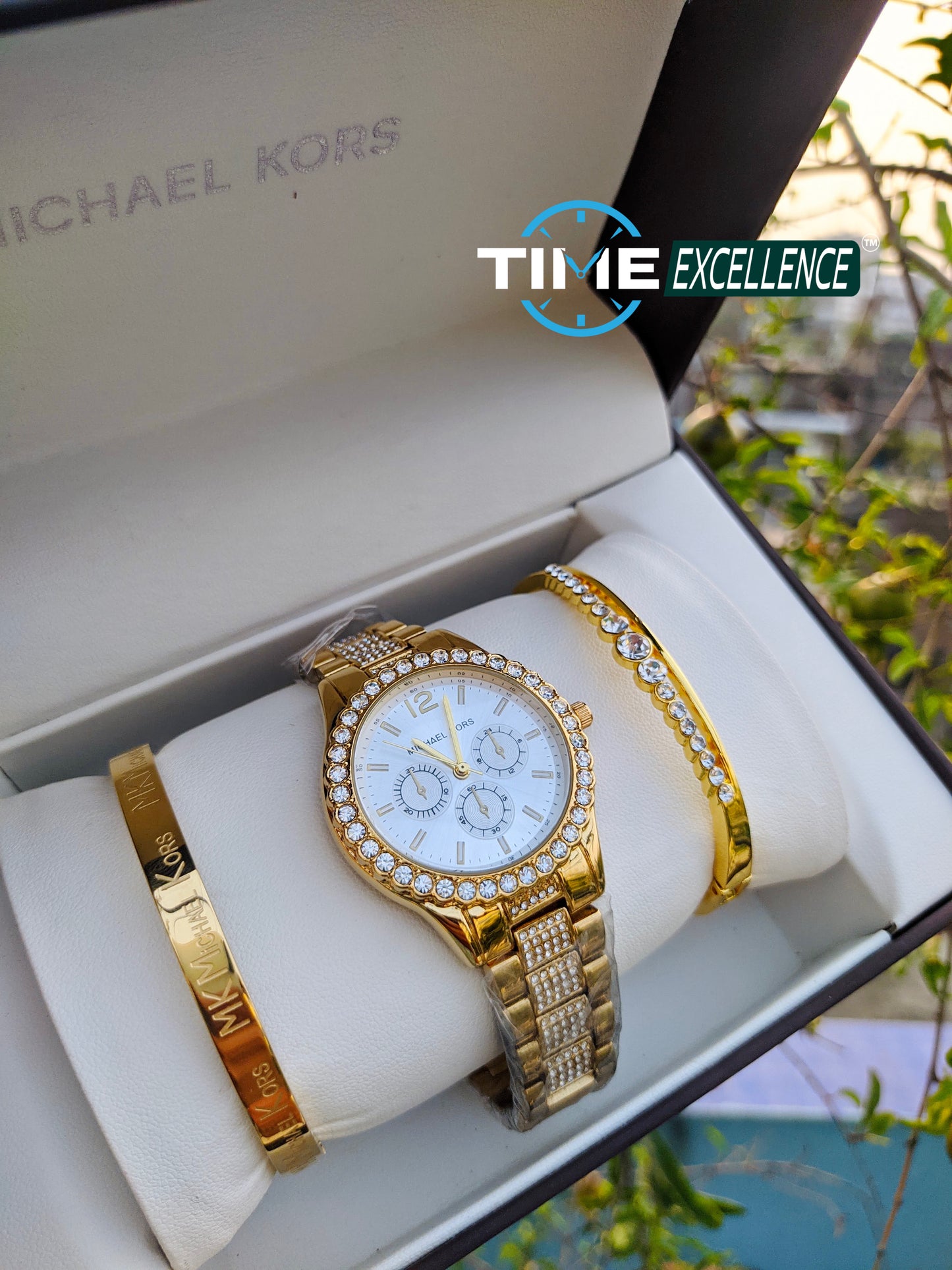 Michael Kors Ladies Combo Set Watch With Bracelet & Premium Box