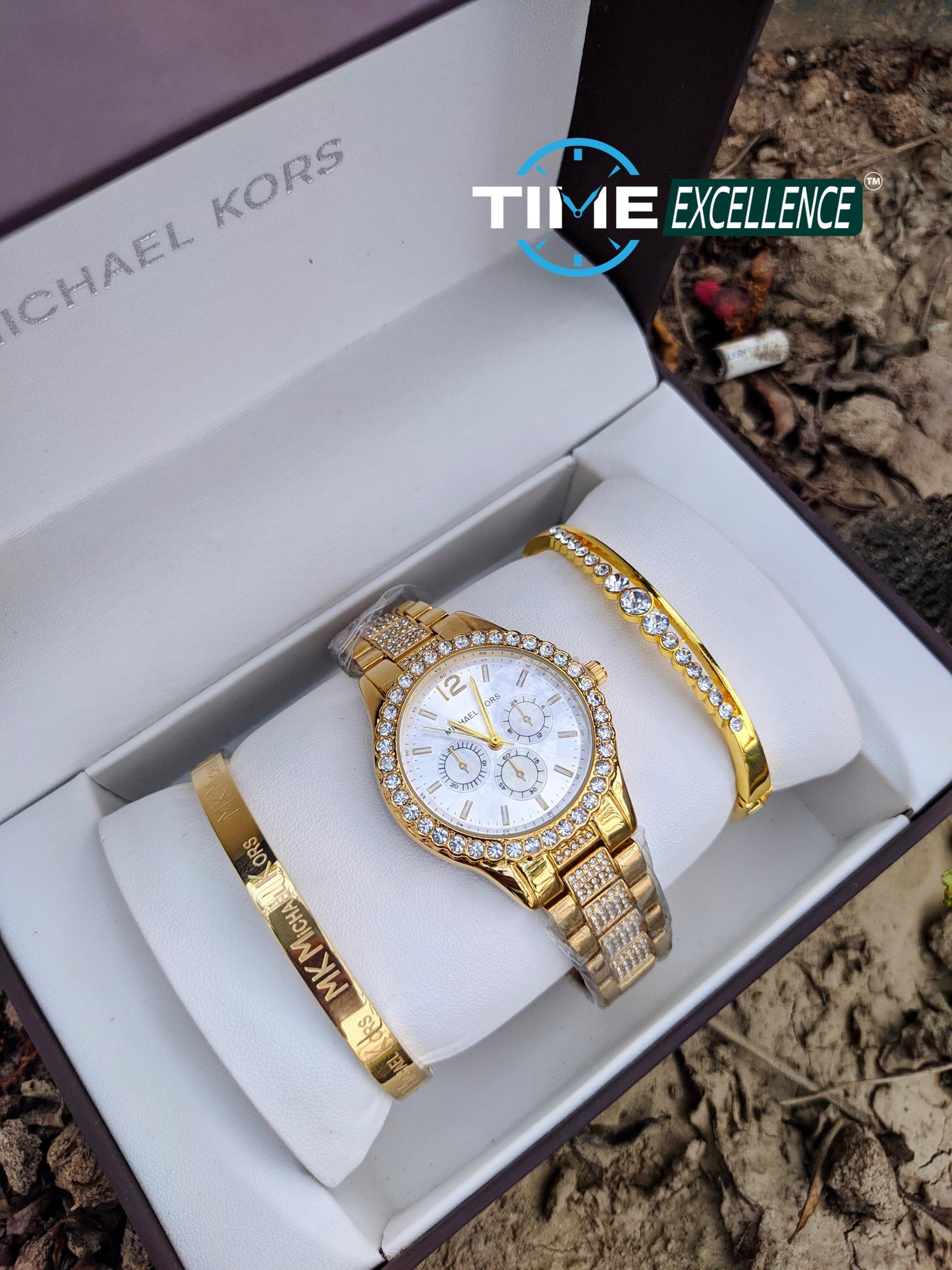 Michael Kors Ladies Combo Set Watch With Bracelet & Premium Box