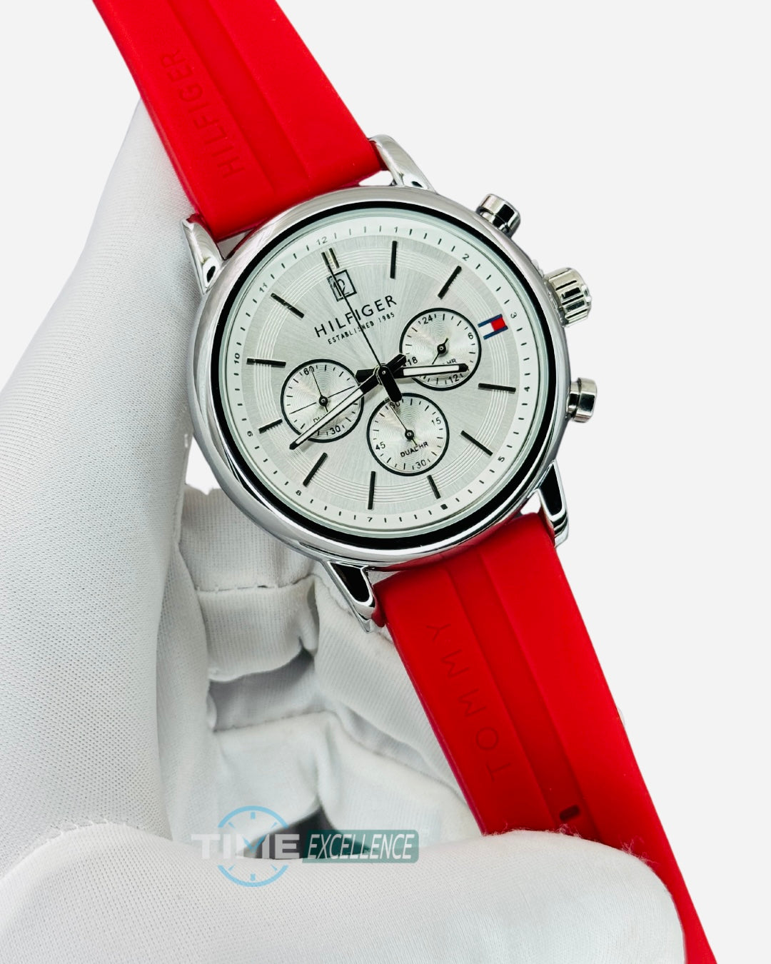 TOMMY HILFIGER AA LUCA RED SILICONE MEN'S WATCH| TH1710490