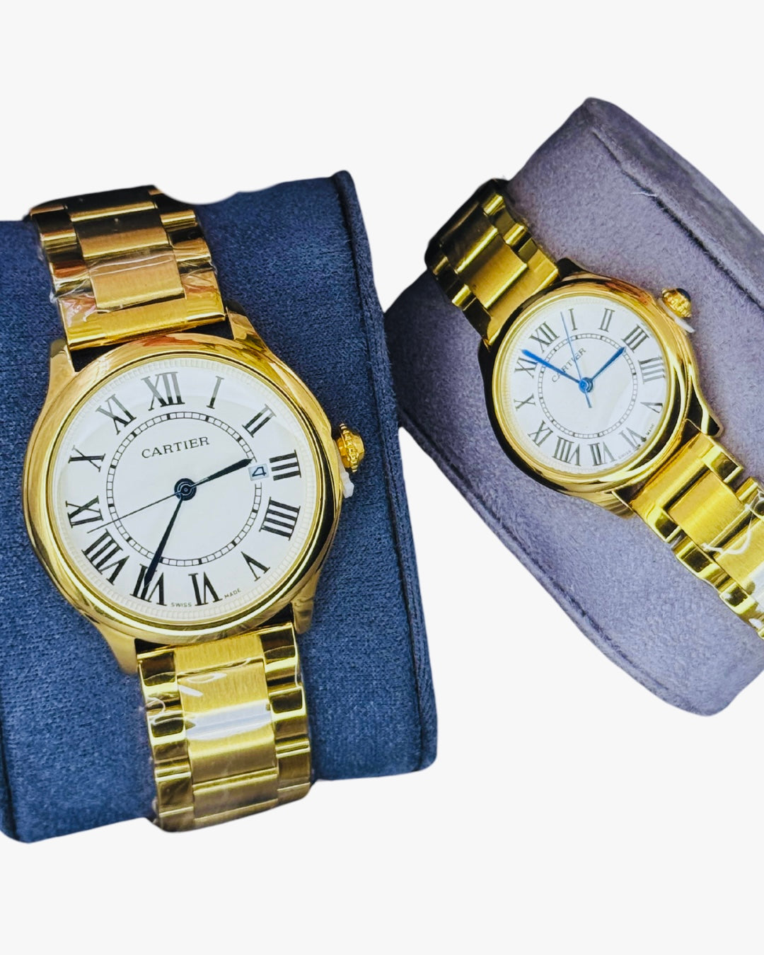 CARTIER Superior & Very Classy Non Fading Couple's Gold Wristwatch