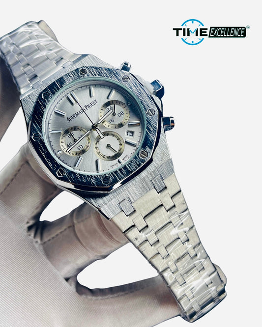 Stylish Audemars Piguet AA Royal Oak Full White Watch For Men