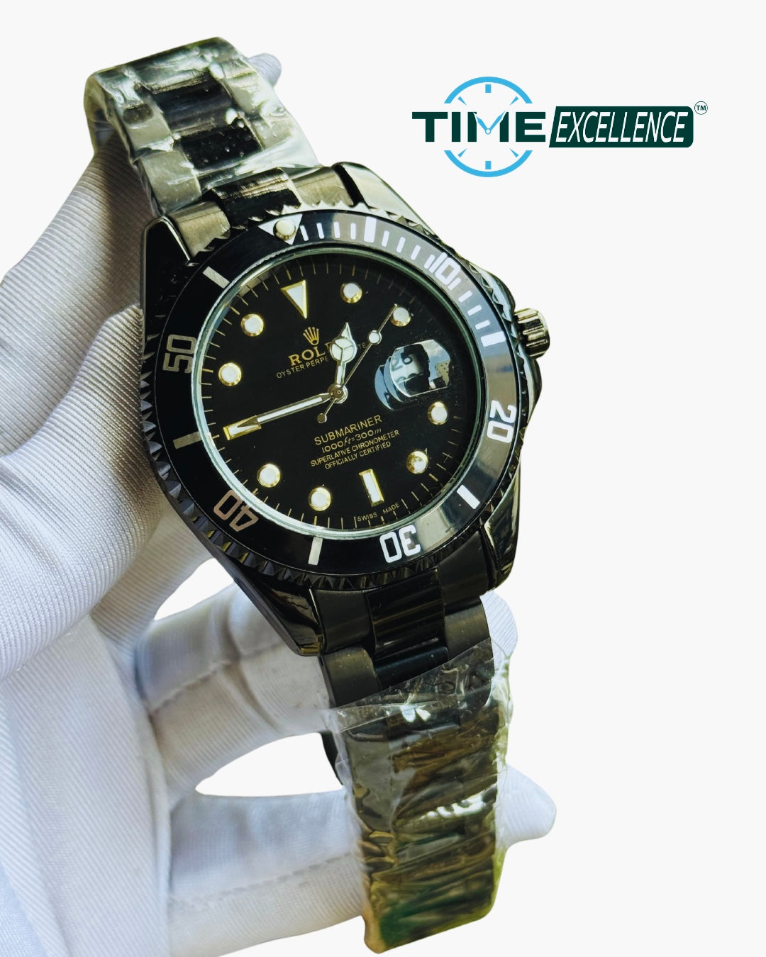 This Rolex AA Grade Replica Watch Create a gothic look and feel to this dynemic Black Men Watch