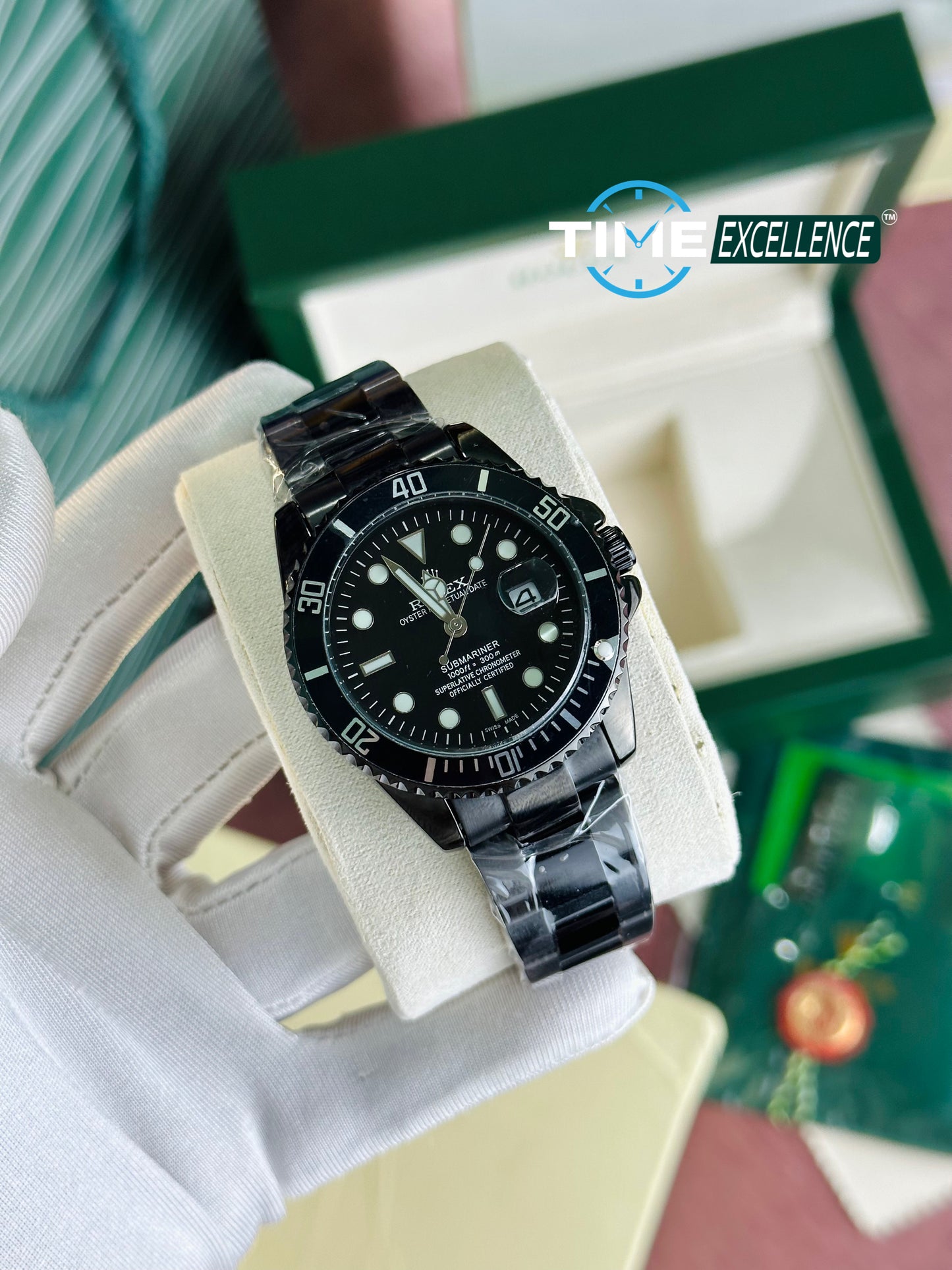 Analog New Black Rolex AA Submarina Watches For Men With Metallic Strap, Model Name/Number: Submarine