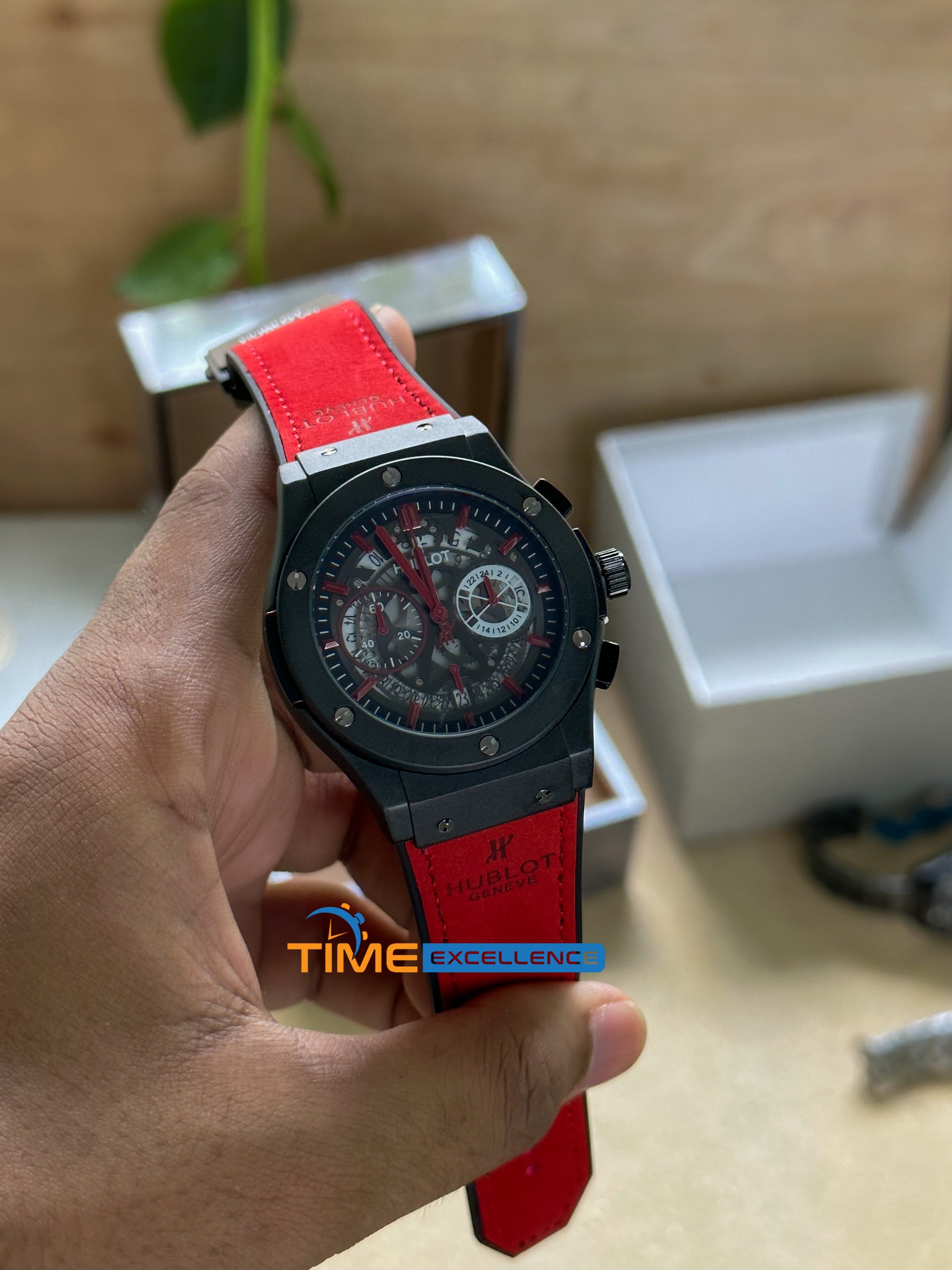 Hublot AA Grade Red Classic Fusion Aerofusion Black Magic Chrono 45mm