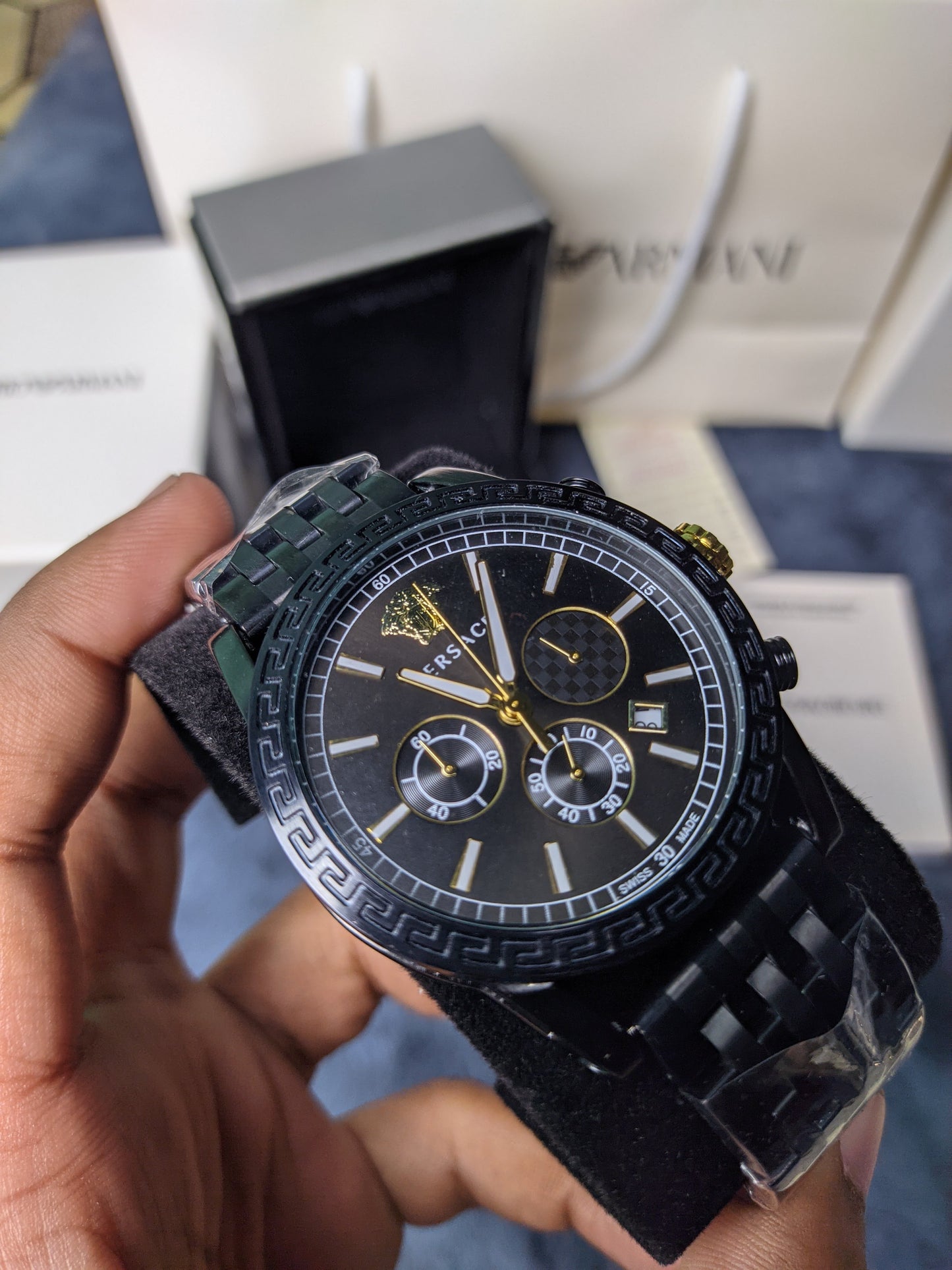 New Aion Verseca chronograph Full Black AA Watch For Men's