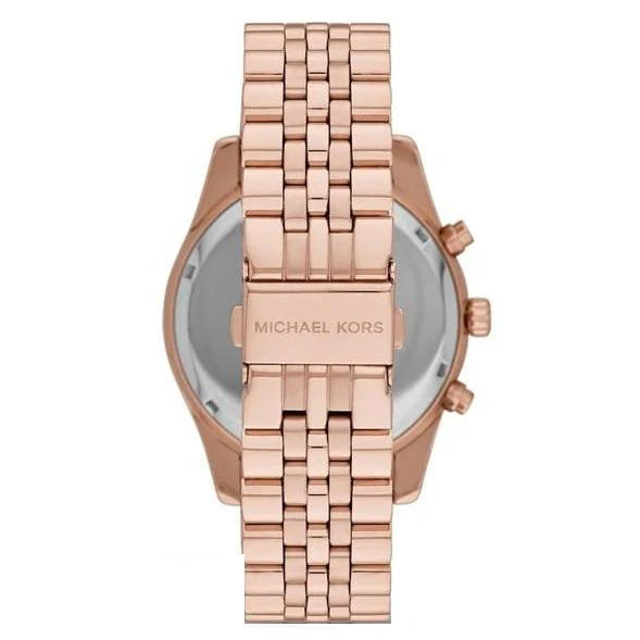 Michael Kors Lexington Rose Gold Dial Rose Gold Steel Strap Watch For Men - MK8319