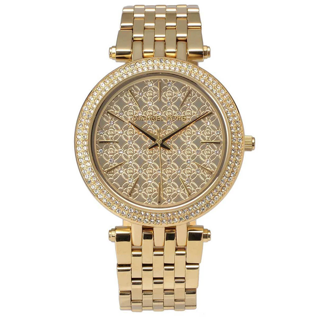 Michael Kors Darci Gold Dial Gold Steel Strap Watch For Women - MK3398