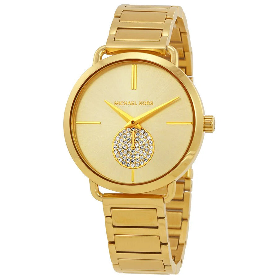 Michael Kors Portia Gold Dial Gold Steel Strap Watch For Women - MK3639