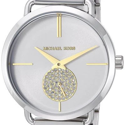 Michael Kors Silver Dial Two Tone Steel Strap Watch For Women - MK3679