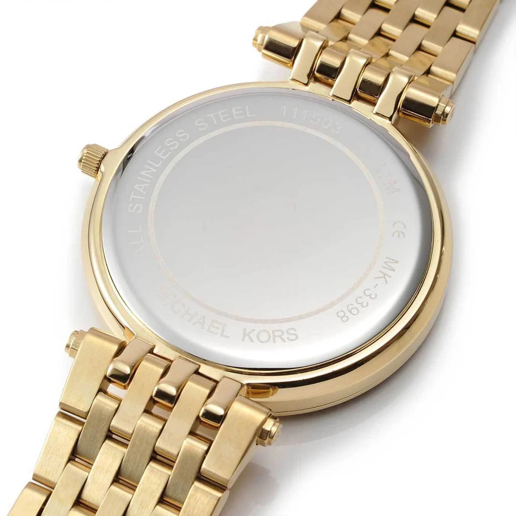 Michael Kors Darci Gold Dial Gold Steel Strap Watch For Women - MK3398