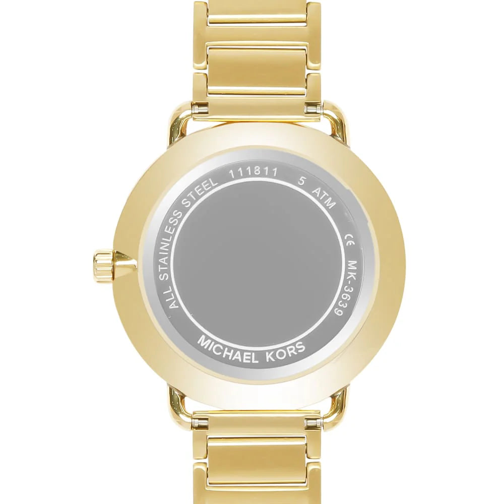 Michael Kors Portia Gold Dial Gold Steel Strap Watch For Women - MK3639