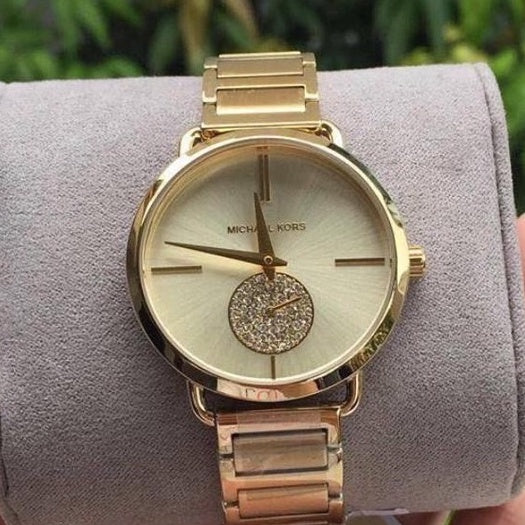 Michael Kors Portia Gold Dial Gold Steel Strap Watch For Women - MK3639