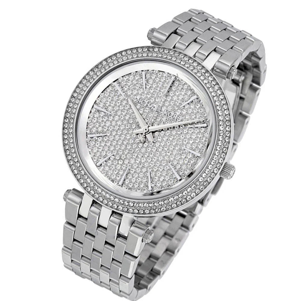 Michael Kors Darci Silver Dial Silver Steel Strap Watch For Women - MK3437