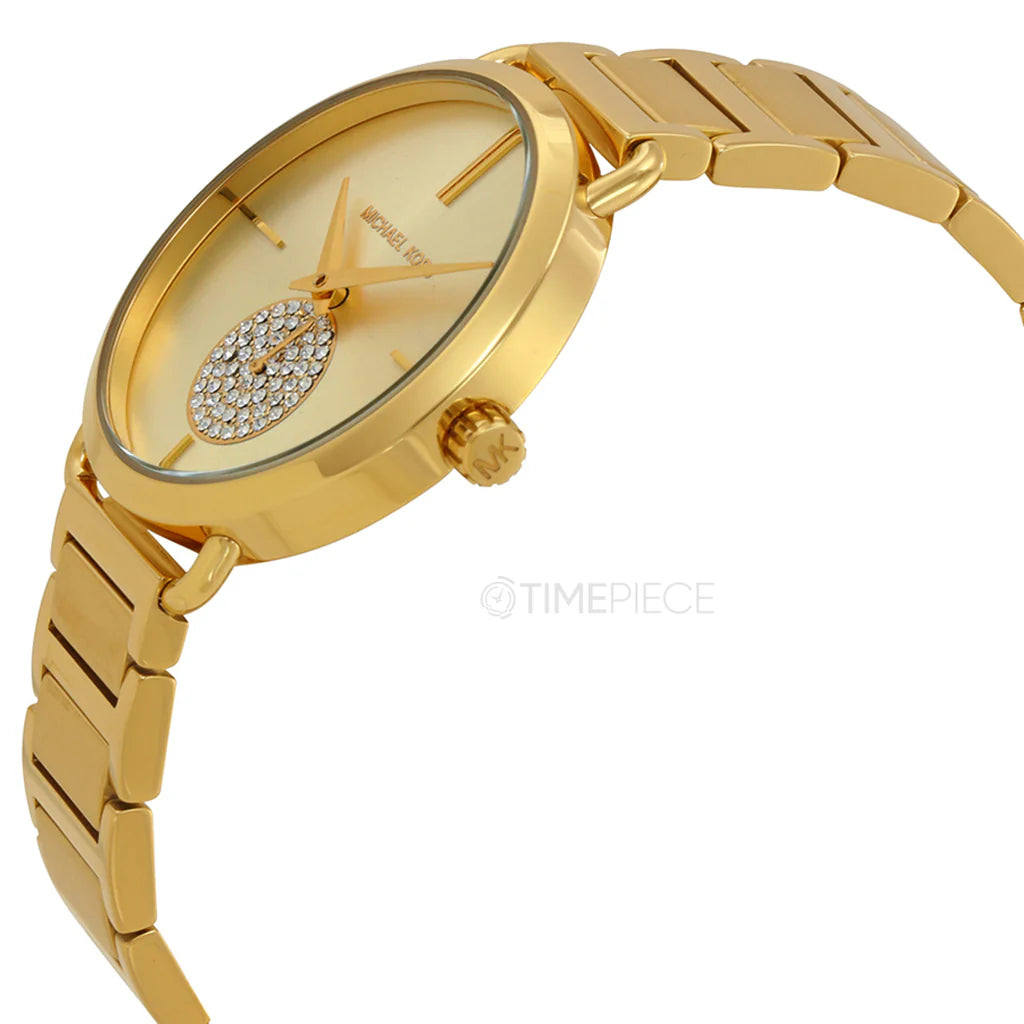 Michael Kors Portia Gold Dial Gold Steel Strap Watch For Women - MK3639