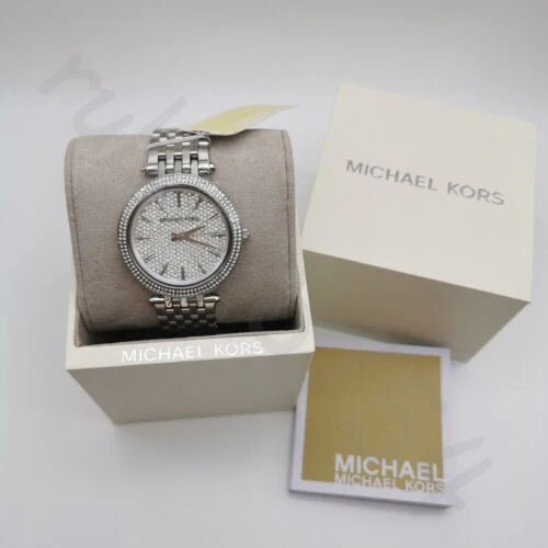 Michael Kors Darci Silver Dial Silver Steel Strap Watch For Women - MK3437