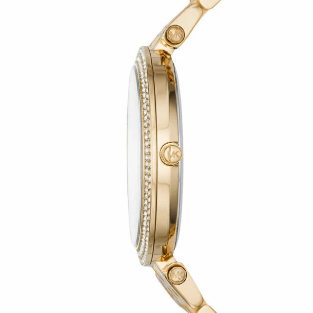 Michael Kors Darci Gold Dial Gold Steel Strap Watch For Women - MK3398